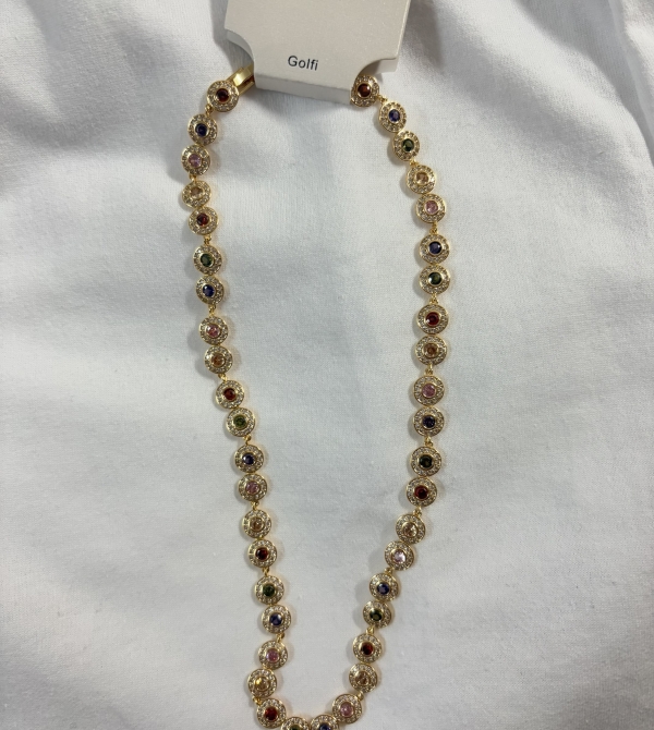 Collar Swarovski colorines redondo