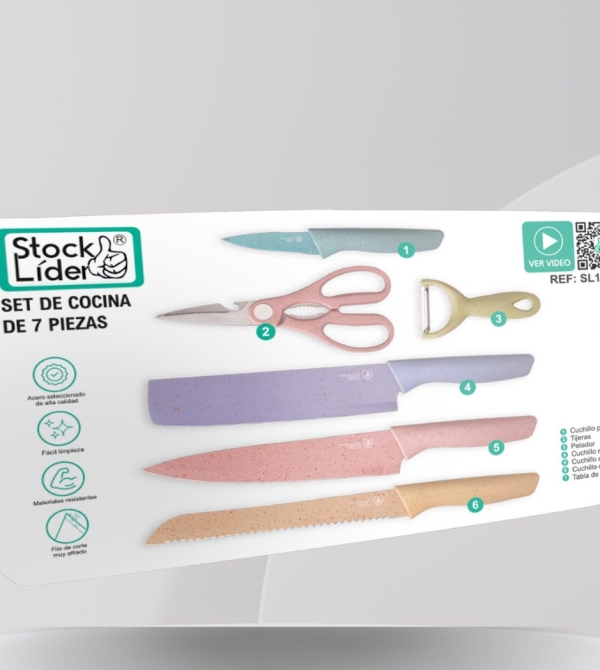 SET DE COCINA DE 7 PIEZAS