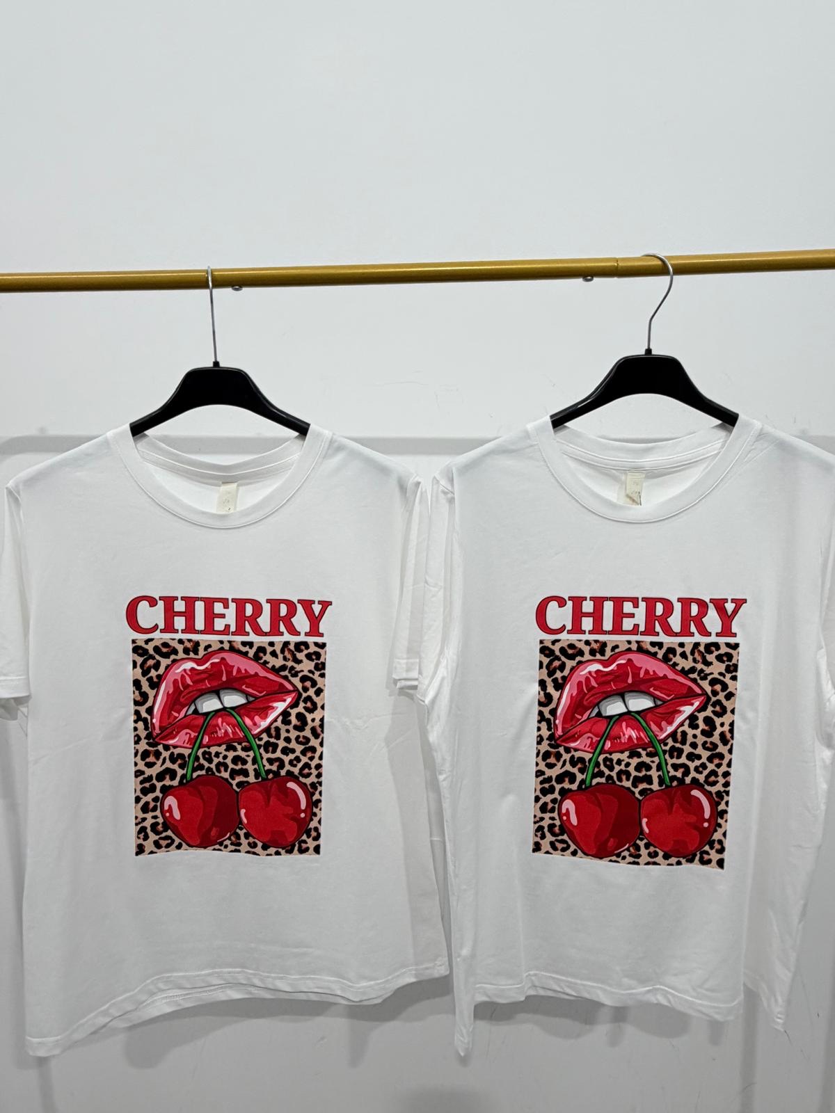 CAMISETA CHERRY LEOPARDO