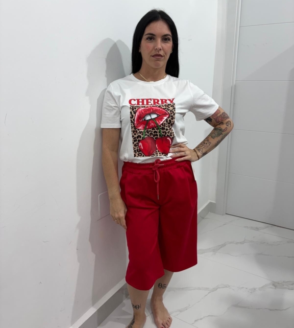 CAMISETA CHERRY LEOPARDO