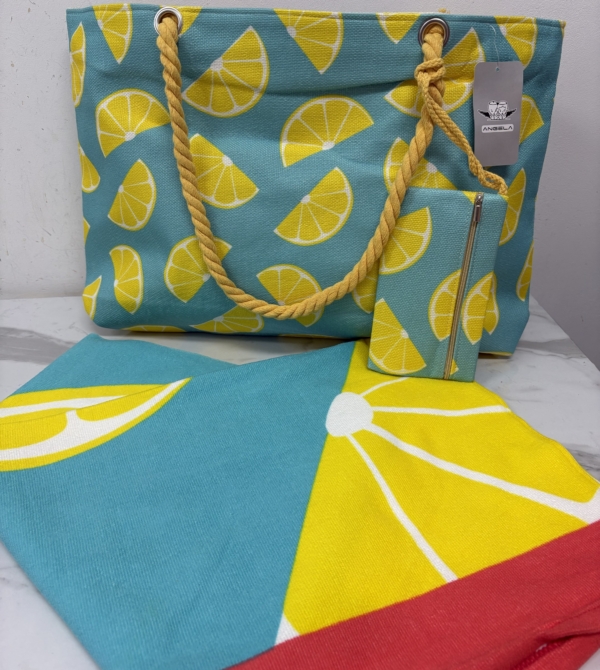 BOLSO + TOALLA PLAYA LIMÓN 🍋