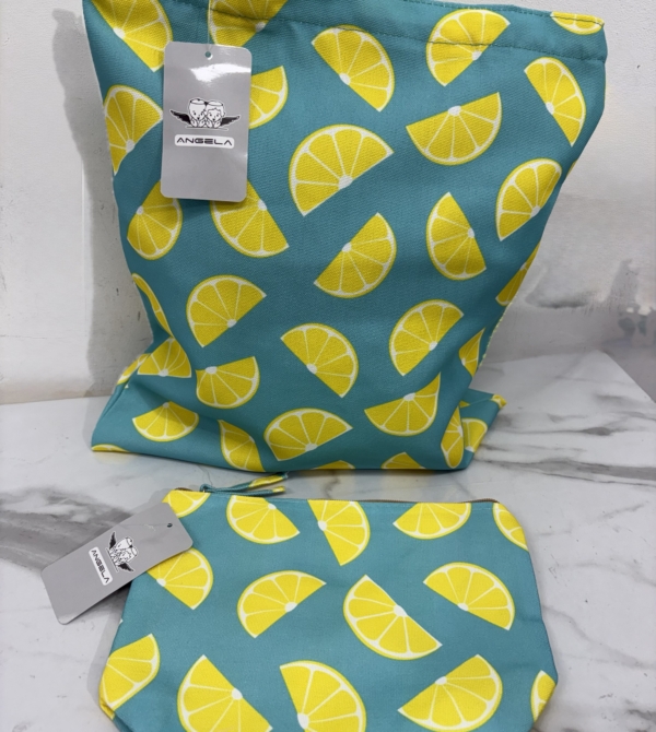BOLSO PEQUEÑO PLAYA + NECESER LIMON 🍋
